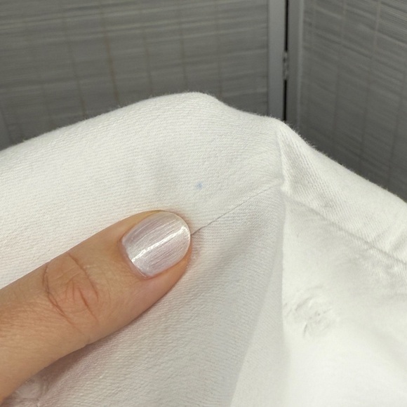 Good American White Distressed Denim Skirt Size 2 - Picture 8 of 8